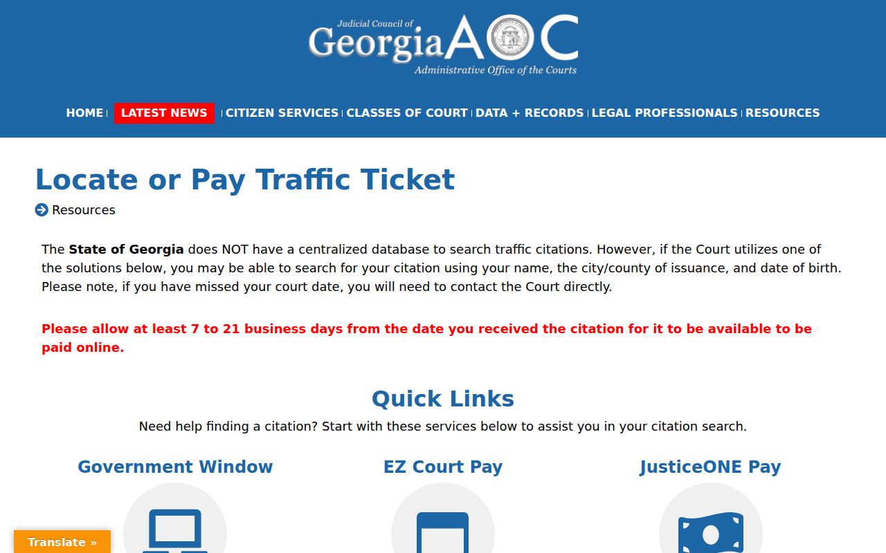 Lincoln County traffic tickets and Georgia's no-centralized-database notice