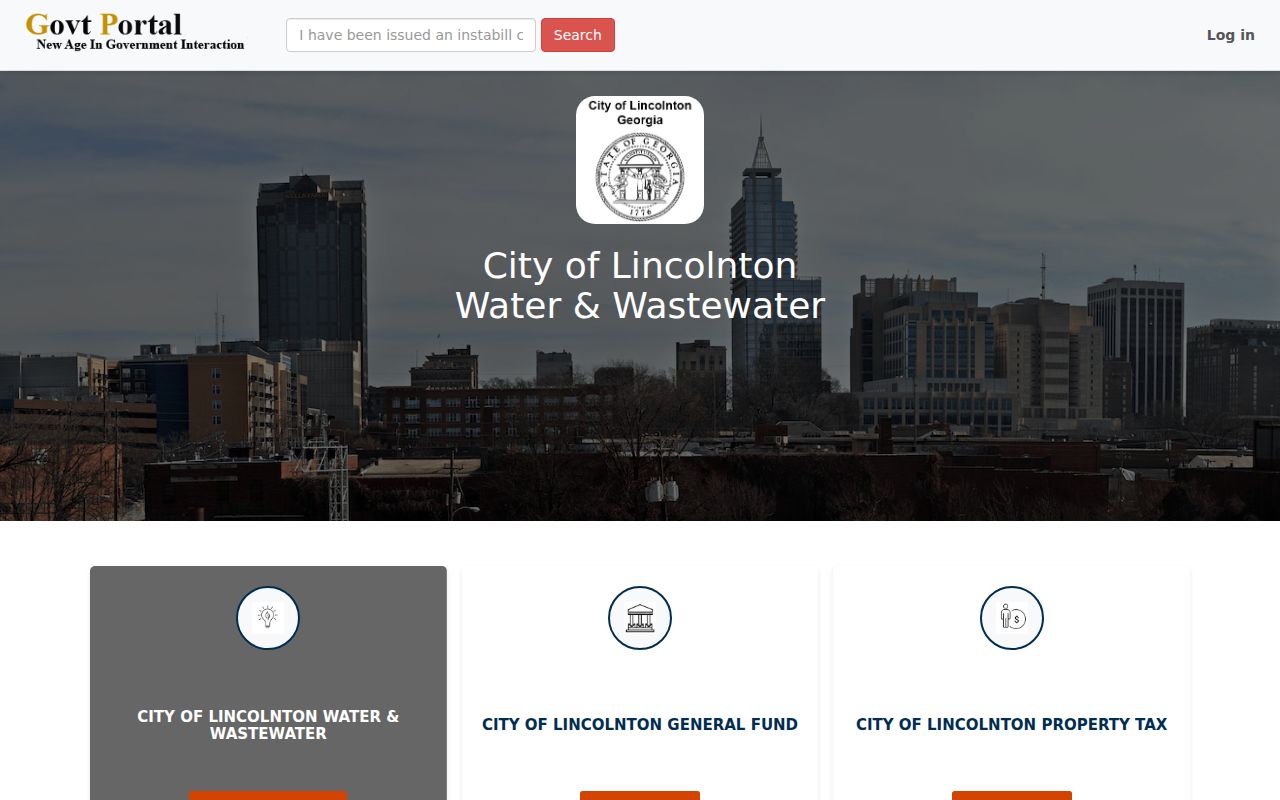 Lincoln County traffic tickets on the Lincolnton payment portal fund screen
