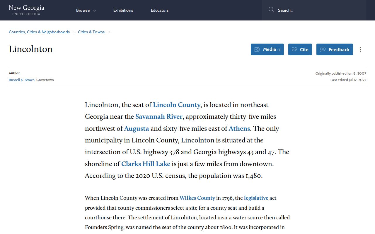 Lincolnton court docket local history and city context